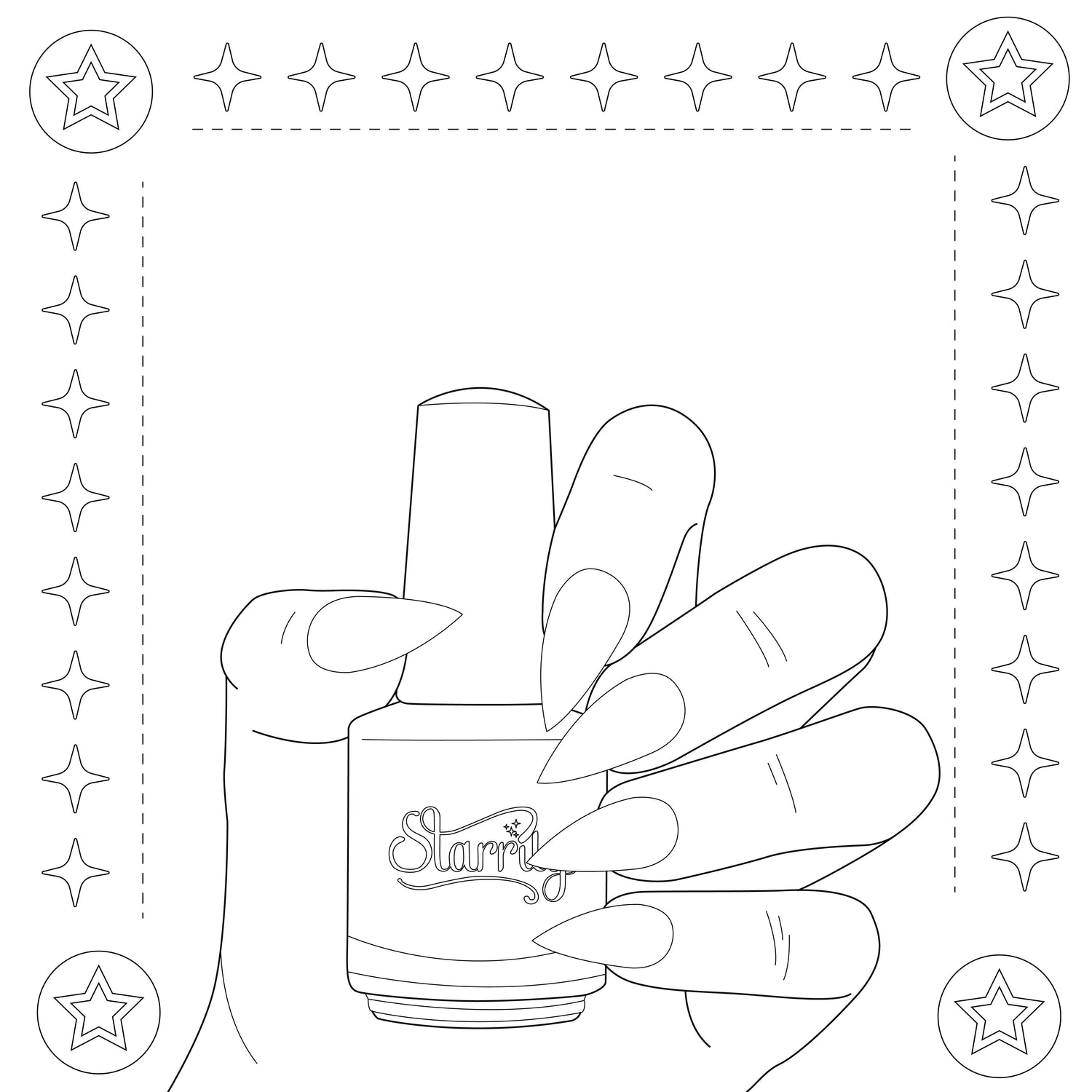 Nail Polish Coloring Pages!