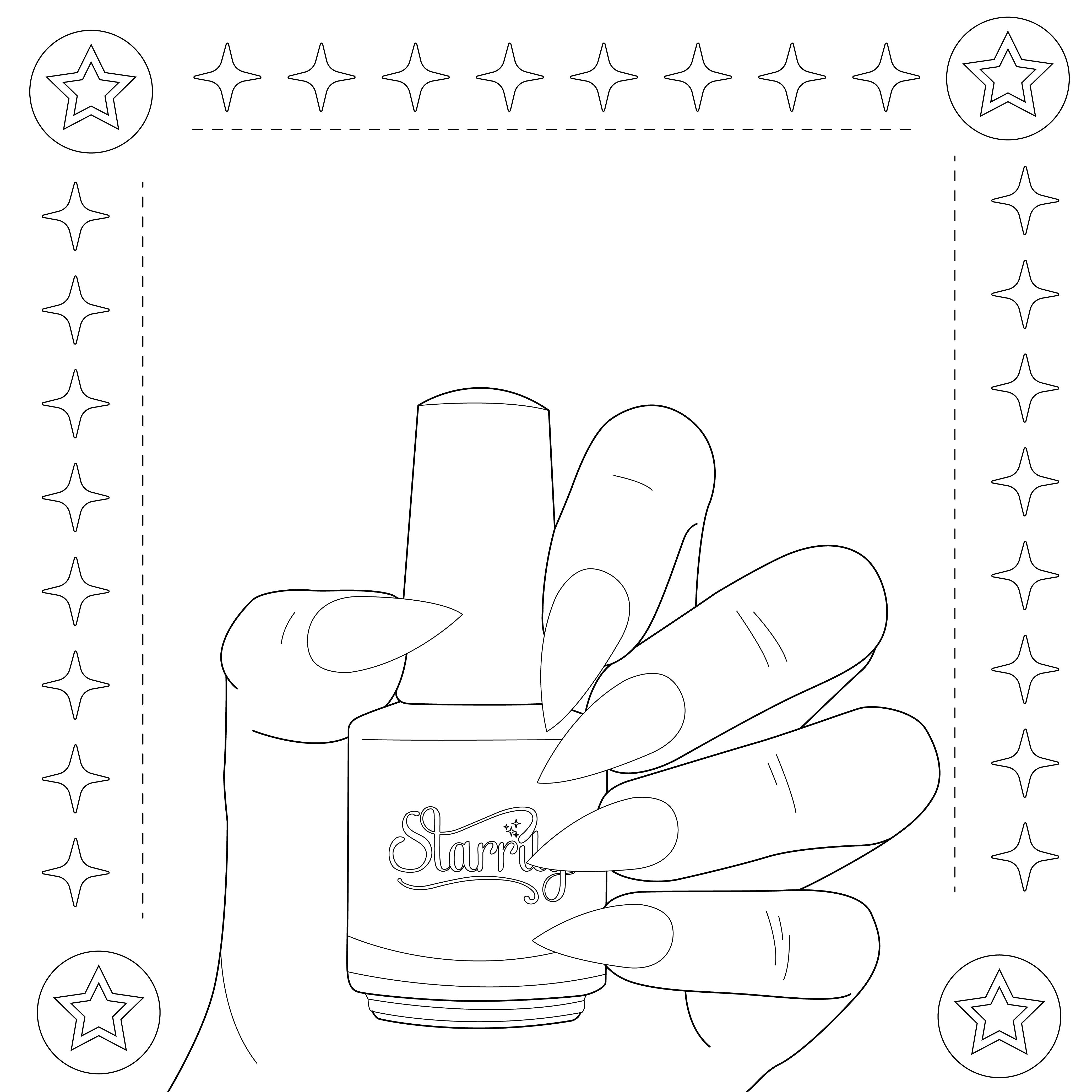 Nail Polish Coloring Pages!