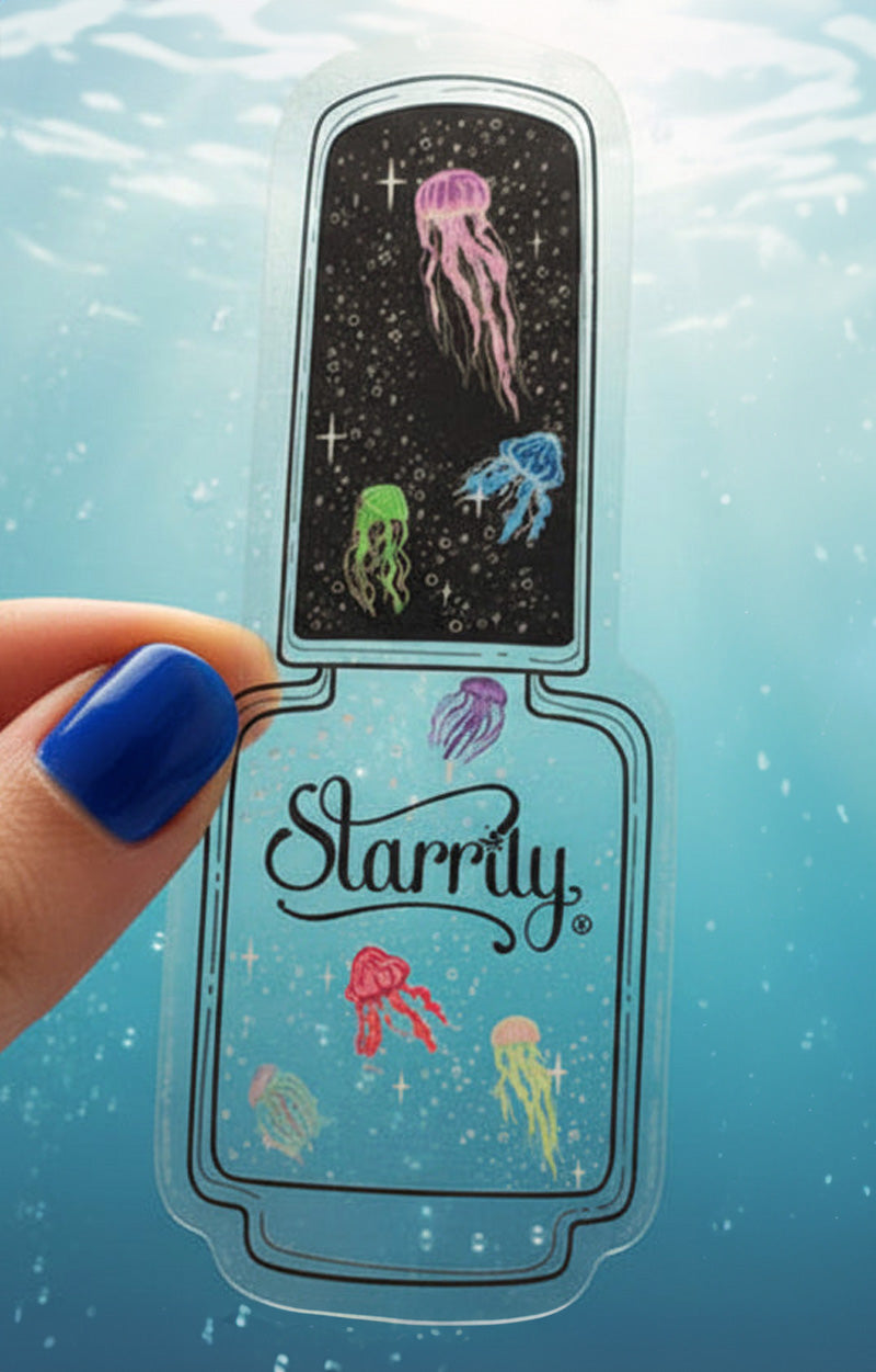 Transparent Jellyfish Journey Sticker