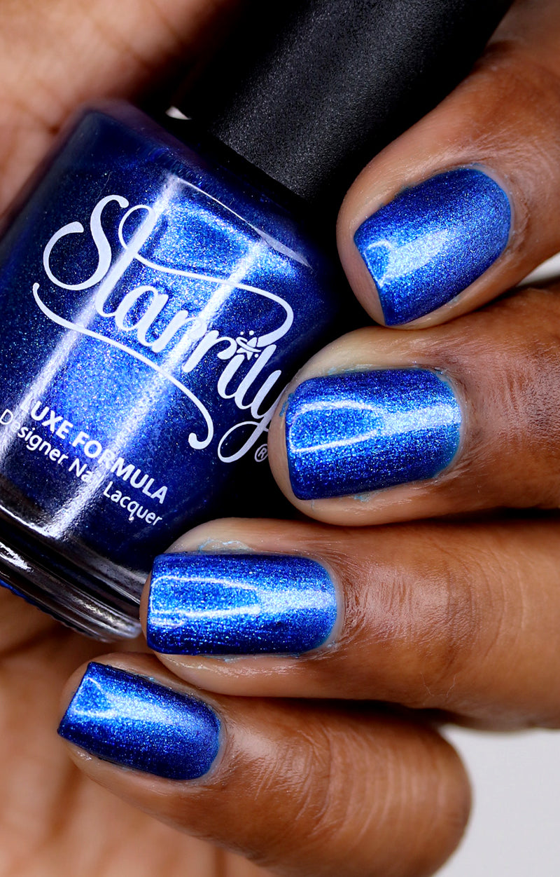 Oceanic Moonlight Deep Dark Sapphire Blue Magnetic Silver Nail Polish Starrily Cat Eye Nails Varnish Lacquer
