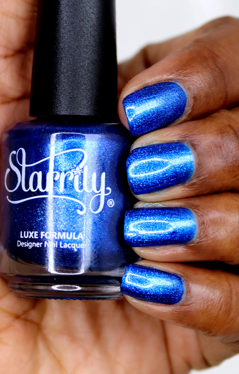 Oceanic Moonlight Deep Dark Sapphire Blue Magnetic Silver Nail Polish Starrily Cat Eye Nails Varnish Lacquer