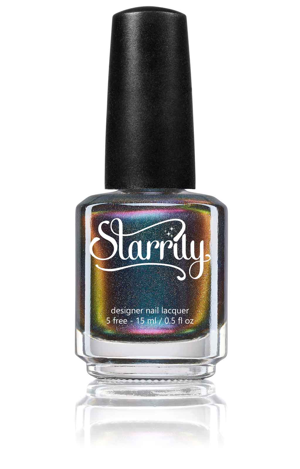 Starrily Aurora - Jaw dropping green to purple color changing holographic multi chrome. High quality nail polish. Made in the USA! Cruelty Free and Vegan.