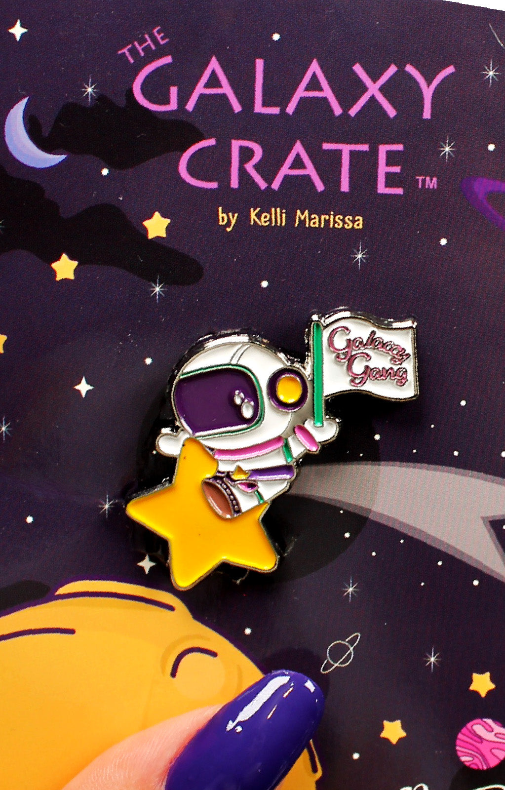 Galaxy Gang Astronaut Enamel Pin by Kelli Marissa