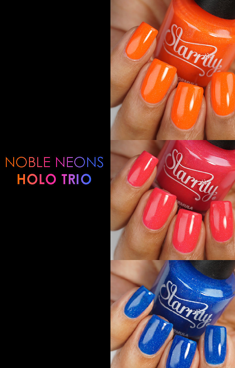Noble Neons Holographic Trio