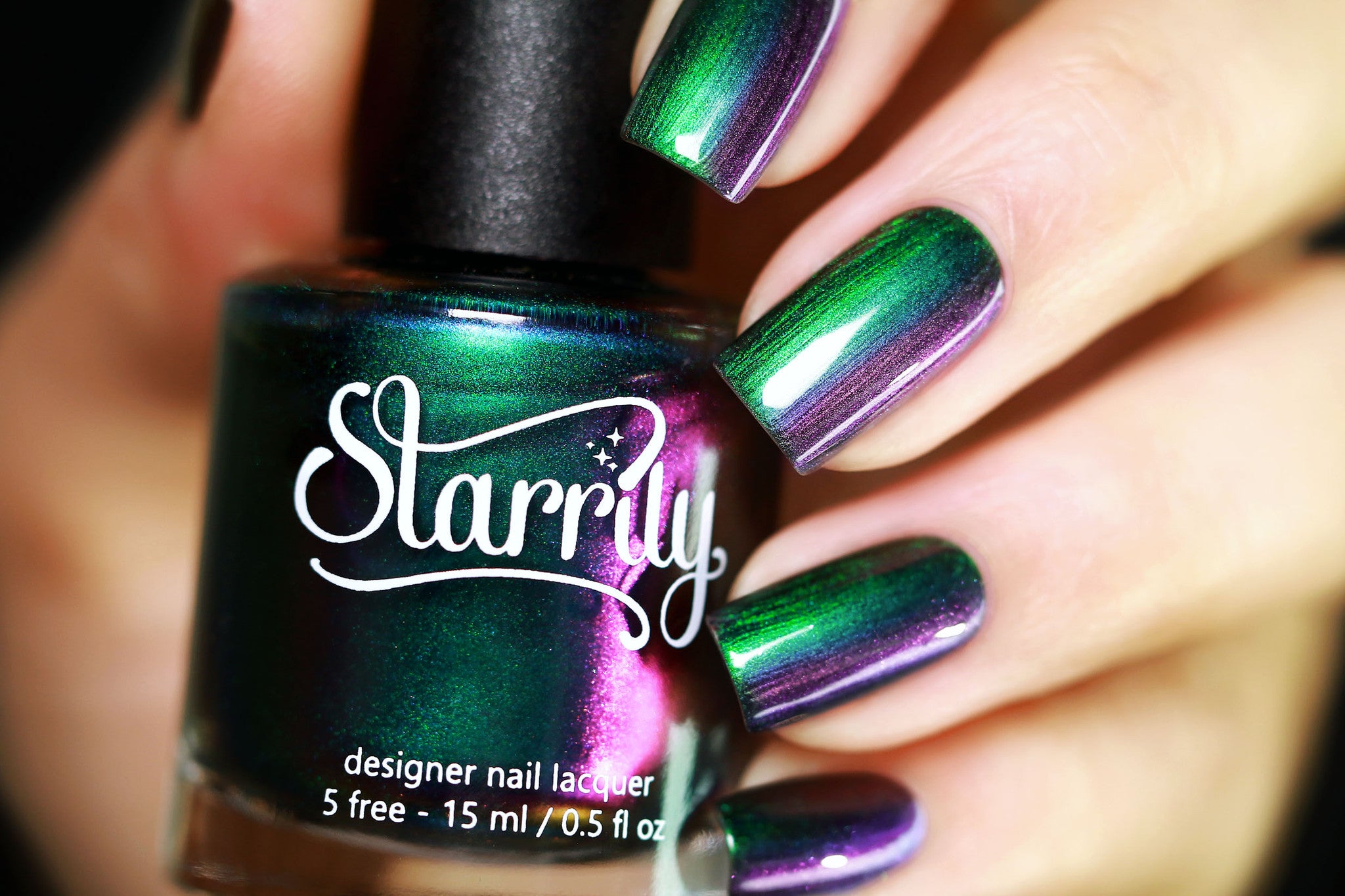 Death Wish is an amazing multichrome nail polish that changes from purple, green, gold and blue