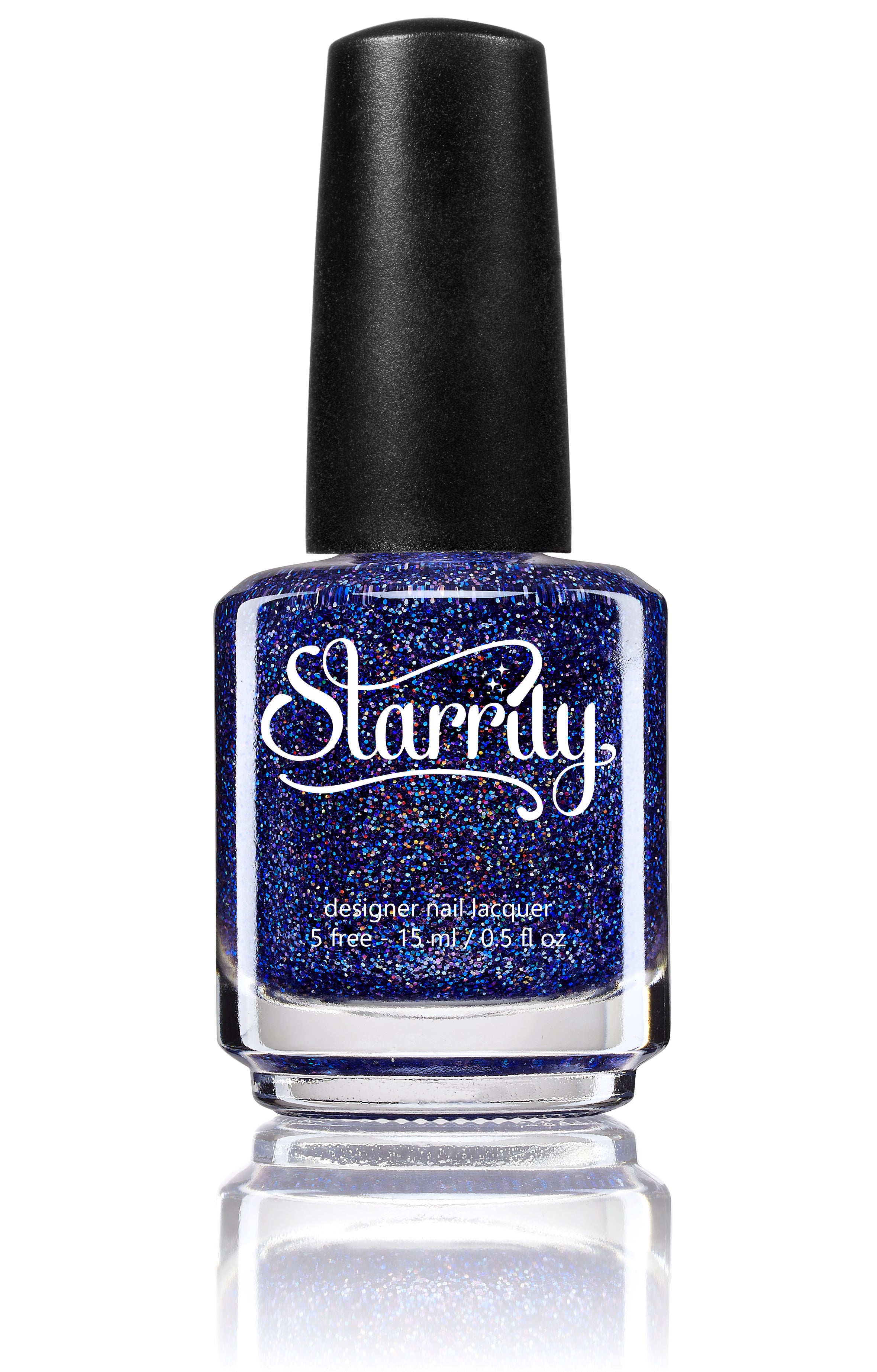 Orions Belt is a stunning nail polish containing sparkling purple holographic glitter