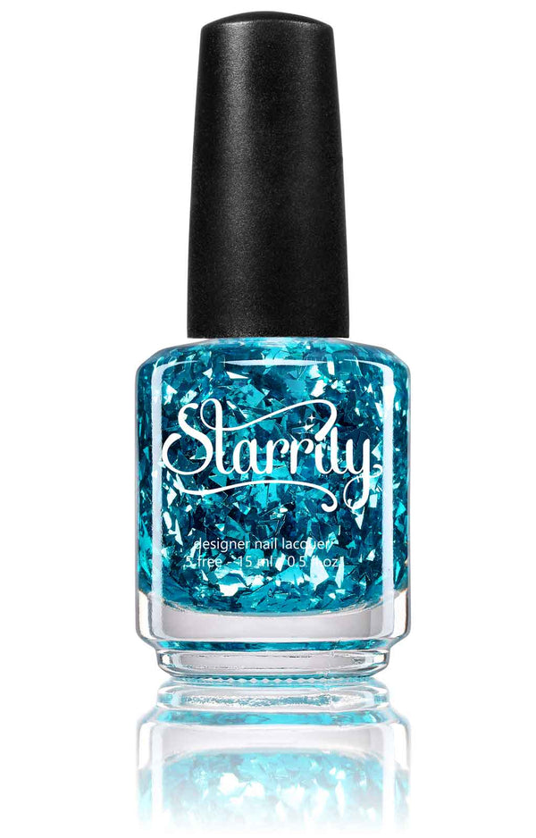 Starrily Sea Glass - Blue Teal Flake Glitter Nail Polish - 15 ml